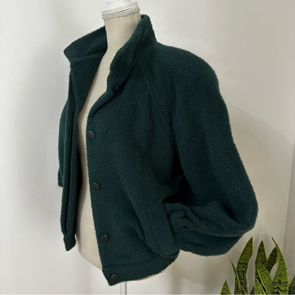 The Peruvian Connection Alpaca & Wool Dark Green Jacket Vintage - Picture 2 of 13